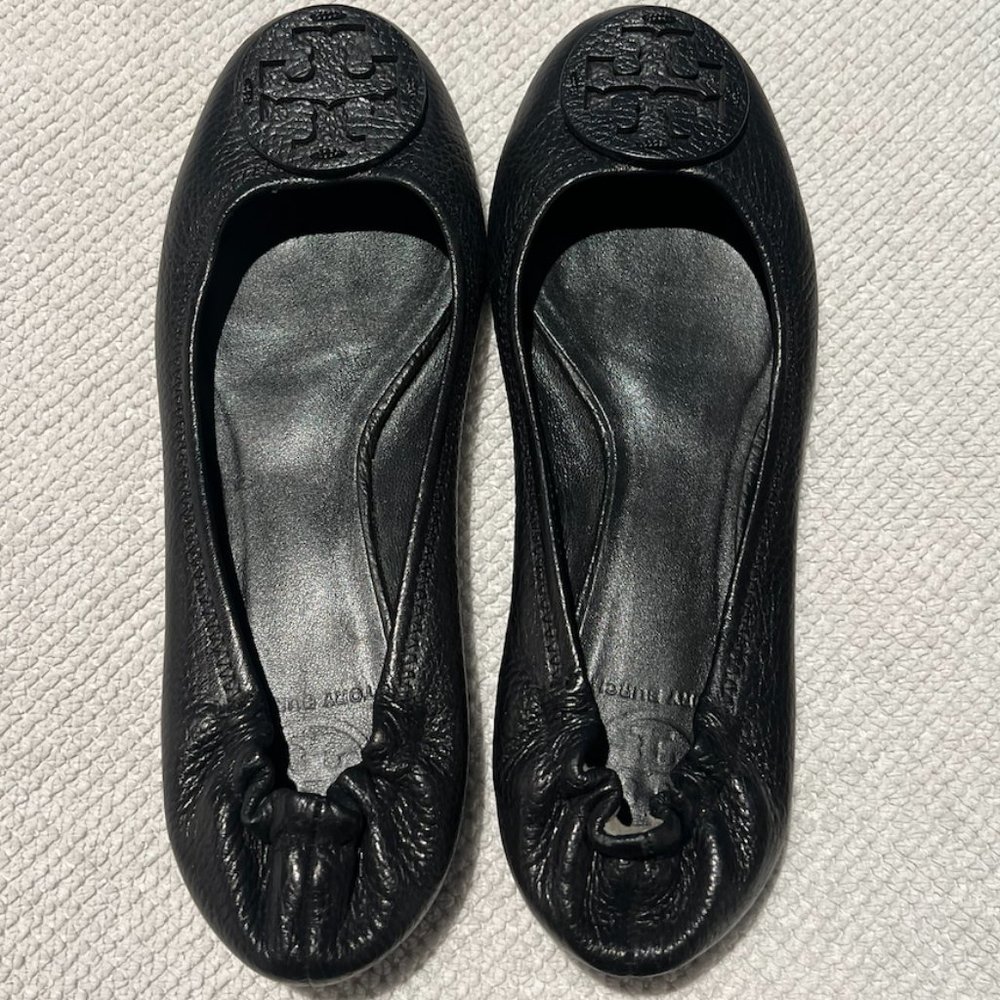 Tory Burch Black Flats